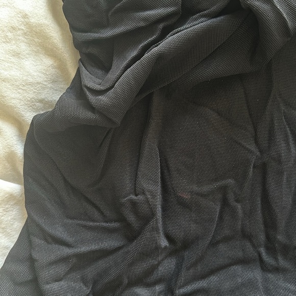 ALEXANDER WANG GODDESS MINI DRESS BLACK RUCHED DRAPED SLINKY PIQUE (Size 2) - Picture 6 of 6